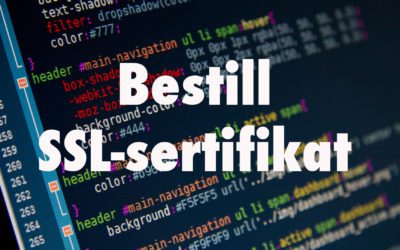 Bestilling SSL-sertifikat